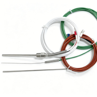 Thermocouple de type K avec tube de connexion, sonde ultra-fine en acier inoxydable, fil en silicone vert, capteur de température de classe I 0-800°C