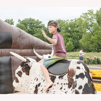 Taureau gonflable pour manège de fête foraine, machine à taureau électrique, taureau de rodéo avec panneau de commande pour enfants