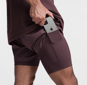 <span class=keywords><strong>Shorts</strong></span> Deportivos de Poliéster con Spandex para Correr para Hombre con Logotipo Personalizado al por Mayor - Product Image 2