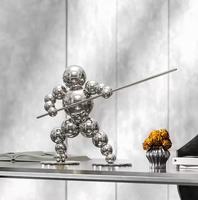 Sculpture en acier inoxydable poli miroir BZY, taille personnalisable, art abstrait de haute qualité pour la décoration intérieure et l'artisanat de scène extérieure.