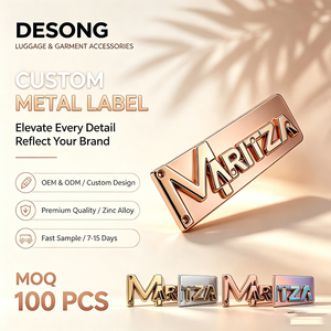 custom metal logo bag clothing <b>label</b> handbag hardware garment accessories with brand <b>name</b> tag premium product category - Product Image 1