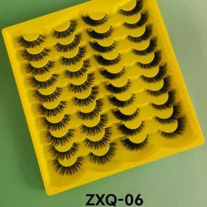 20 paires de faux cils 3D en vison synthétique, volumineux, véganes, naturels, à bande complète - Product Image 5