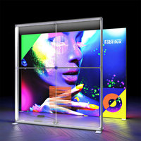 Stand d'exposition LED modulaire sur mesure, pliable, avec structure en aluminium, pour salon professionnel