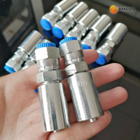 Raccords de compression pour tuyaux hydrauliques filetés, adaptateurs de raccordement de tuyaux, connecteurs d'extrémité de tuyau en caoutchouc, raccords hydrauliques BSP JIC