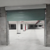Porte à enroulement en acier ignifugée, télécommande et commande manuelle