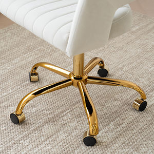 Fauteuil de salon ergonomique pivotant moderne en velours, idéal pour le bureau à domicile, la coiffeuse, la chambre, l'appartement, fauteuil de loisirs réglable en hauteur - Product Image 5