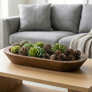 Cuenco Decorativo Largo de Madera para Centro de Mesa, Velas Aromáticas de Madera para Hombres y Mujeres, Regalos de Velas Perfumadas - Product Image 5