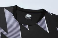 Ensemble de maillot de football noir et violet à rayures, imprimé par transfert thermique, en polyester/rayonne, pour les matchs de ligue des équipes locales