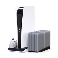Honcam Chargeur de contrôleur vertical multifonctionnel Support de ventilateur de refroidissement pour console PS5 Playstation 5