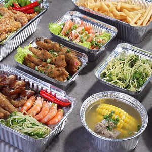 Bán Buôn Giá Rẻ Dùng Một Lần Hình Chữ Nhật Lớn Microwavable PP Nhôm Lá Nắp Thực Phẩm Cấp <span class=keywords><strong>Container</strong></span> Pan Cho Bánh - Product Image 3