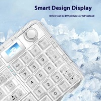 AULA F-NB98 RVB rétro-éclairé écran personnalisé clavier de jeu 3 Mode bouton multifonctionnel fonction d'échange à chaud pour PC de bureau Gamers cadeau