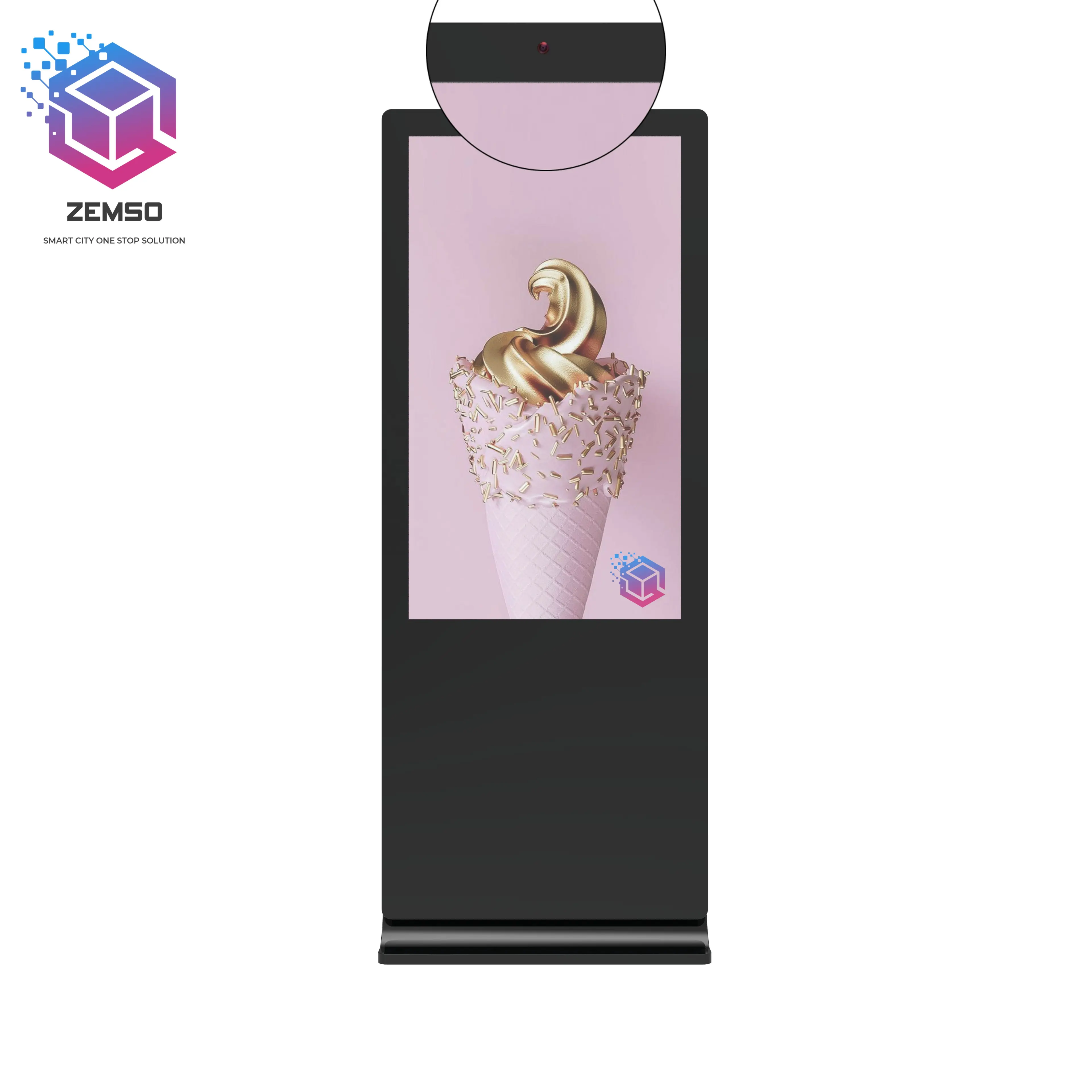 55 65 75 Inch waterproof sun readable kiosk Ip65 3000 nits outdoor lcd digital signage advertising player