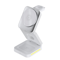 Support de charge magnétique pliable 3 en 1, station de charge sans fil portable pour la maison, le bureau et la table