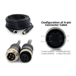 Cable de Extensión de Video para Automóvil de 65 Pies y 4 Pines, Impermeable, para Cámara de Visión Trasera, Camión, Remolque, Autobús, Autocaravana, Monitor de Reversa - Product Image 3