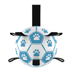 KINYU Çevre Dostu Toksik Olmayan Dayanıklı Köpek Futbol Topu Çiğneme Oyuncağı 5/7 İnç Naylon+TPU Malzeme Açık Hava İnteraktif Eğitim Oyuncağı - Product Image 5