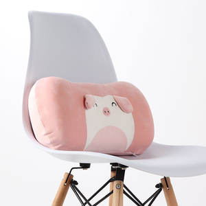 Ensemble d'oreillers en forme de U en velours à mémoire de forme, motif cochon mignon, pour voiture, voyage, sieste, coussin de siège, 28x28x14cm, design animal de dessin animé pour adulte - Product Image 3