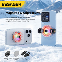 Ventilateur de refroidissement magnétique pour téléphone portable Essager ES-SR01 Rgb 2 en 1, compatible avec Iphone Samsung Iqoo