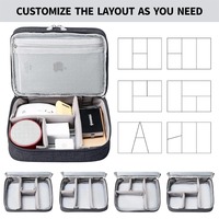 Sac organisateur de câble de voyage personnalisé en gros, sac de rangement de câble de couche d'accessoires électroniques pour le chargeur de téléphone de cordon