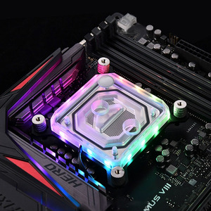 Bloque de agua microcanal Rainbow Yingbo C55X para CPU de 12.ª generación, disipador de calor de cobre, refrigeración DIY para PC - Product Image 1