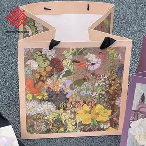 Bolsa con Boquilla Biodegradable Personalizada Baoren, Impresión de Flores Personalizada, Bolsa de Papel Ecológica Reutilizable y Reciclable para Ropa - Product Image 5