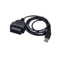 Cable USB OBD2 a DB9P de 1M, OBDII de 16 Pines Hembra a DB9P Hembra con USB J1962Test para Interfaz VGA, Diagnóstico, Programación DIY