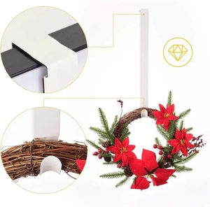 Cổ Điển Kim Loại Có Thể Điều Chỉnh Chiều Cao Vòng Hoa Chủ Hanger Giáng Sinh & Đảng Trang Trí Hội Thảo Công Cụ Móc Slat Tường Hiển Thị Móc - Product Image 6