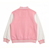 Veste universelle personnalisée OEM pour l'école, style baseball/basket, col montant, en polaire, broderie, fermeture éclair et boutons, pour l'hiver