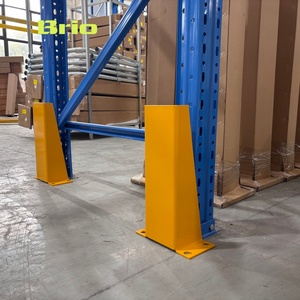 Protecteur de colonne d'angle pour rayonnage à palettes BRIO en <span class=keywords><strong>acier</strong></span> au carbone robuste avec revêtement en poudre jaune pour atelier - Product Image 3