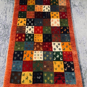 <span class=keywords><strong>Tappeto</strong></span> Gabbeh in <span class=keywords><strong>Lana</strong></span> Intrecciato a Mano 128*82cm, Motivo a Griglia Multicolore con Piccoli Animali, Arredamento Boho, <span class=keywords><strong>Tappeto</strong></span> in <span class=keywords><strong>Lana</strong></span> per Ordini all'Ingrosso - Product Image 3
