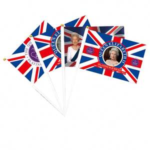 Reine Elizabeth main vague bannière 3x5 pieds fanion jubilé Union Jack drapeau pour décorations reine <span class=keywords><strong>platine</strong></span> jubilé célébrations - Product Image 2