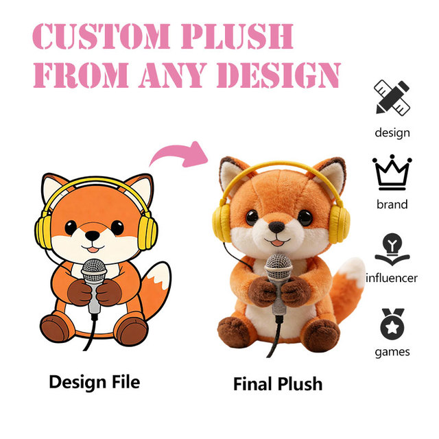 2026 Hot Sale Make Your Own Custom Character Plushie Custom Cute Stuffed Animals Personalizable Cotton Custom Plush Toy
