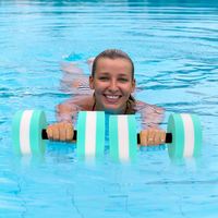 Ensemble d'haltères de piscine haute densité poignées en mousse Eva poids à remplir Aqua thérapie perte Sports nautiques eau haltère aquatique