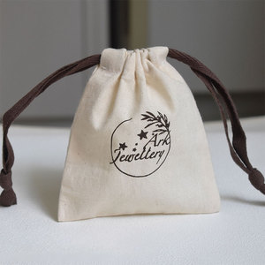 Wholesale Eco Friendly Promotion <b>Personalised</b> Custom Organic Cotton Jewelry <b>Gift</b> Pouch Canvas Drawstring <b>Bag</b> - Product Image 5