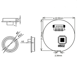 K202 + R502-A DC12V Faible Consommation D'énergie De Contrôle D'empreinte Digitale + R502-A Module D'empreintes Digitales - Product Image 6