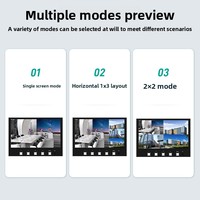 Monitor 7 Inci Tahan Air, Layar Kokoh, Stabilitas Tinggi, Monitor HDMI Kuat Dengan Remote Control
