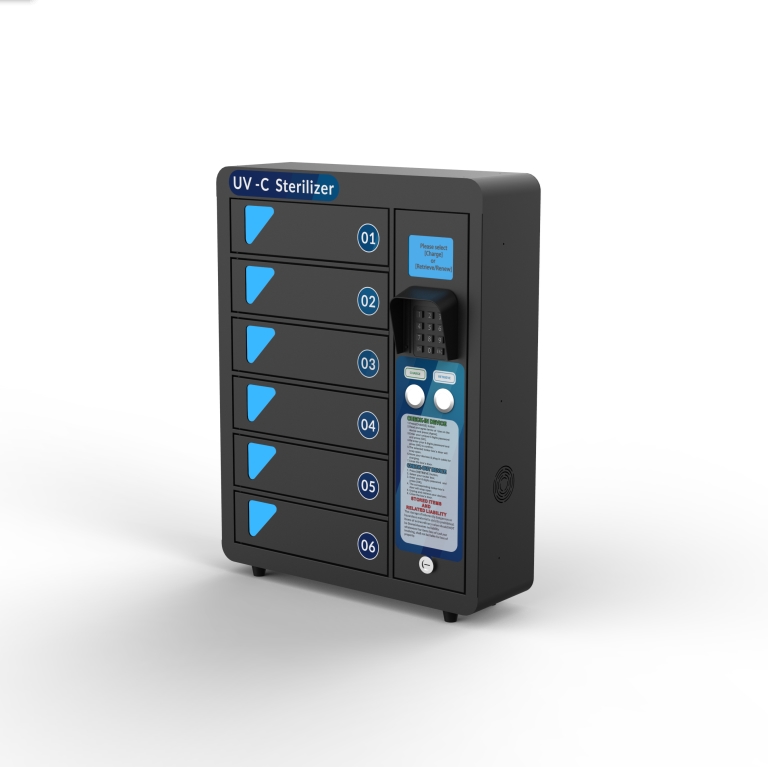 UV Sterilizer Pin Code Cell Phone Charging Locker Cabinet, Mobile Phone Charger Locker for Hotel