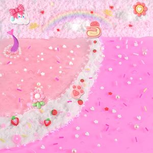 Venta al por mayor: Set de 6 Slimes Adorables (Rosa, Morado, Nube, Mantequilla, Cristal) en Vaso, Kits de Manualidades DIY, Rellenos para Bolsas de Fiesta para Niños - Product Image 2