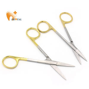 Les petits <span class=keywords><strong>ciseaux</strong></span> à manche doré pour la chirurgie dentaire conviennent aux laboratoires et aux cliniques dentaires - Product Image 1