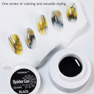 VINIMAY marchio più recente di alta qualità senza lavaggio senza salviette Gel per unghie senza motivo liscio senza interruzione <span class=keywords><strong>nero</strong></span> bianco fodera per unghie - Product Image 4