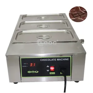 Factory Direct Te Koop Elektrische Digitale Tafelblad Chocolade Tempereren Machine Beste 3 Potten Commerciële Chocolade Smelten Apparatuur