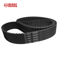 Courroie de distribution industrielle STD S14M robuste à dents semi-arc plates, courroie synchrone en caoutchouc à pas de 14 mm à couple élevé