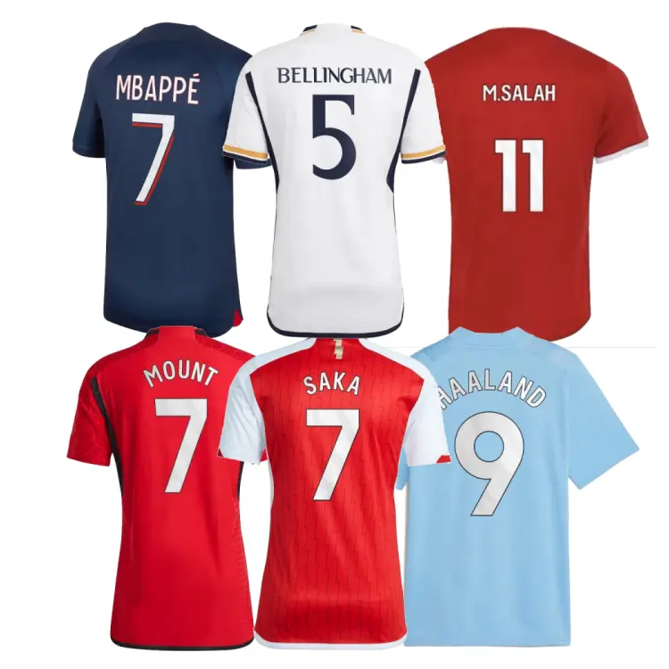 Gratis Monster Nieuw Seizoen Nieuwste Ontwerp Thai Kwaliteit Voetbal Uniform Jersey Custom Populaire Club Voetbalshirt 23-24