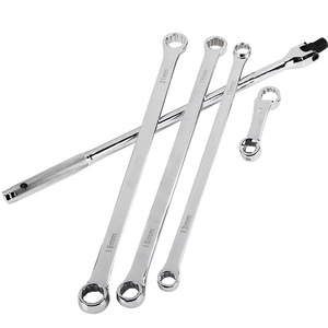 Juego de 5 Herramientas Manuales de 13mm 15mm 18mm 19mm 21mm, Llaves de Reparación Automotriz de Acero al Cromo Vanadio Cromado - Product Image 1