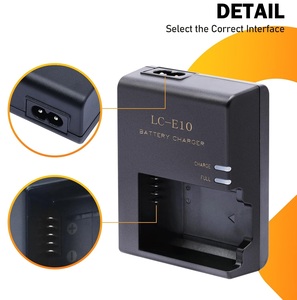 เครื่องชาร์จกล้อง LP-E10สำหรับ LC-E10 LC-E10C แบตเตอรี่ LC-E10E 4000D EOS Rebel T100 <span class=keywords><strong>3000D</strong></span> 2000D 1500D 1100D 1200D 1300D - Product Image 3