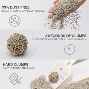 Haisen Cat Litter Factory Natural Organic Clumping Mineral Premium Fragrant <b>Ball</b> Shape <b>Clay</b> Bentonite Cat Sand Litter - Product Image 2
