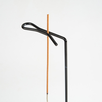 Porta Incienso de Madera con Diseño Invertido y Brazo Metálico Recolector de Cenizas para Aromaterapia, Yoga, Decoración del Hogar e Incienso