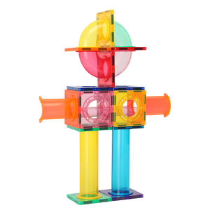 Nouveaux blocs de <span class=keywords><strong>Construction</strong></span> MABS certifiés marbré Run avec boule et Tube, jeu de jouets de <span class=keywords><strong>Construction</strong></span> de piste de course pour enfants, 80 pièces - Product Image 2