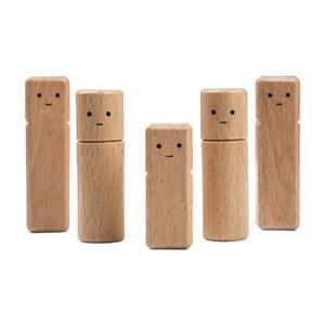 Muñecos de Madera de Haya con Forma de Personas, Juguetes de Madera Natural sin Acabado, Muñecos de Madera Pintados a Mano para Manualidades - Product Image 2