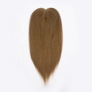 Directo de Fábrica: Topper de Cabello con Malla de Diamantes 5x5 y Base de Seda, 100% Cabello Humano, 4 Clips, Color Marrón Claro en Stock, la Más Alta Calidad - Product Image 6