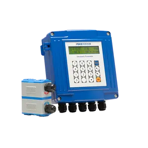 Portable Oil Ultrasonic Flowmeter Ultrasonic Clamp On Liquid Flow Meter Smart Digital Ultrasonic Water Meter Lcd Display